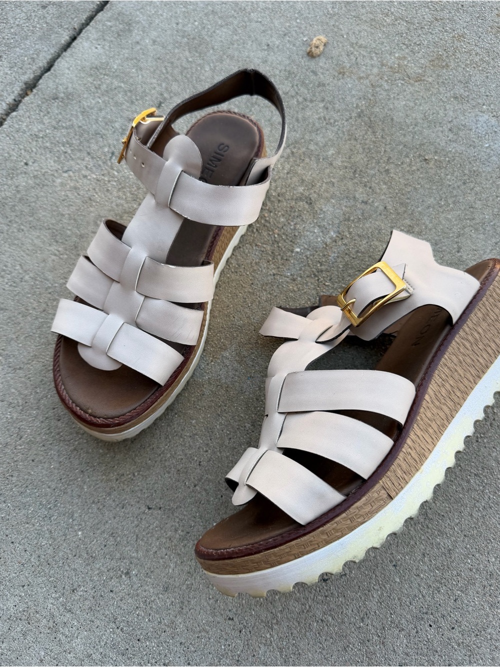 Neutral Ribbed Sole Sandals